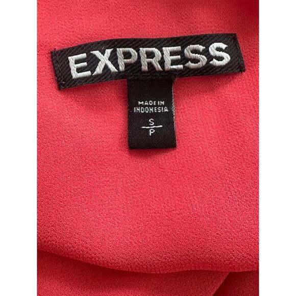 Express Chiffon Bell Sleeve Blouse Coral Size Small - Picture 4 of 7